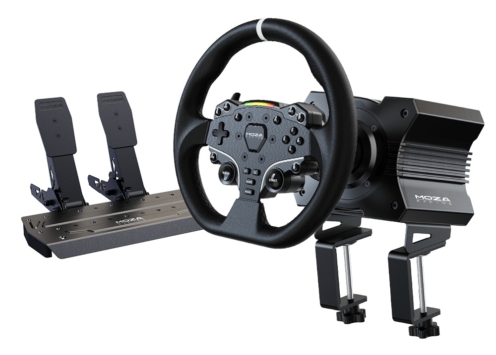 MOZA R5 PC Csomag Kormánnyal és pedálszettel